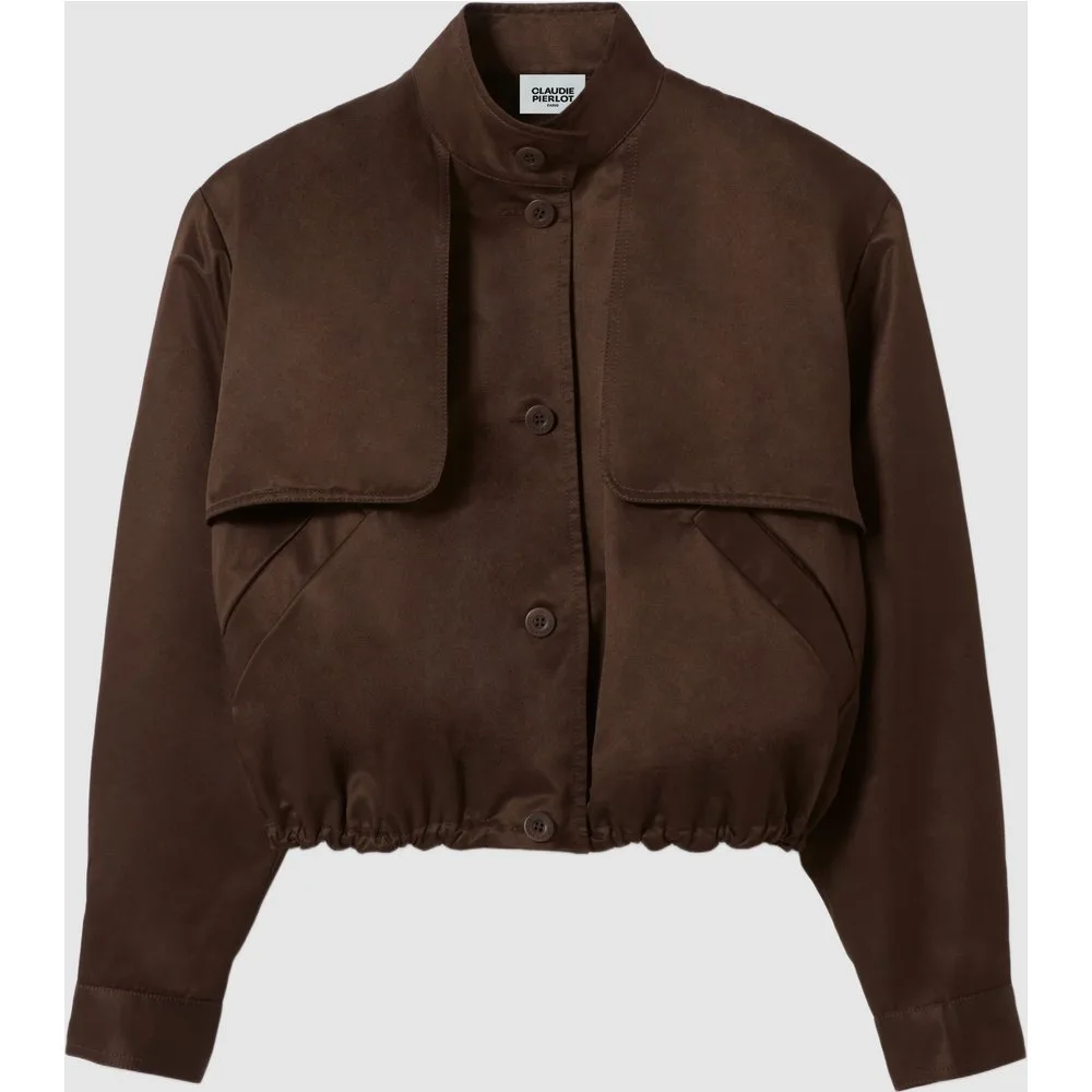 Cazadora de mujer con efecto satinado y corte ancho - CLAUDIE PIERLOT - FashionsVida