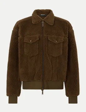 Truckerjacke Teddy Braun L - Dsquared2 - FashionsVida