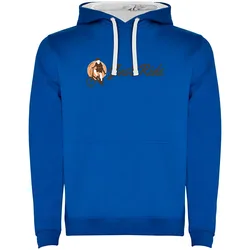 Felpa Con Cappuccio Just Ride Vintage Two-colour Royal Blue / White