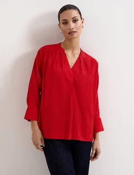 Cynthia V-Neck Relaxed Blouse Red female - Phase Eight - FashionsVida