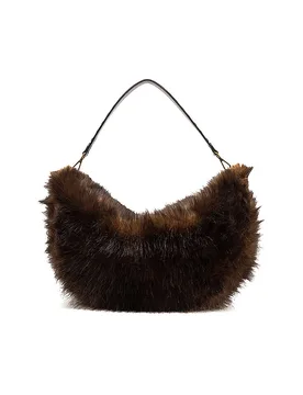Tasche - Schultertasche in Felloptik CLEO braun Damen - GIANNI CHIARINI - FashionsVida