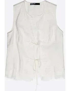 Camisa de mujer sisa encajes y cordones - Bimba y Lola - FashionsVida