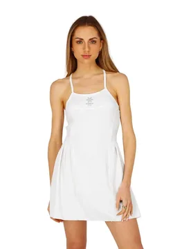 Robe Sans Manches Pleated Tech White XL - Osaka - FashionsVida