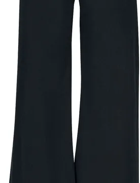 Chino - Ladies High Waist Wide Leg Chino Pants - W28L33 bis W30L34 - für Damen - Größe W29L34 - schwarz - Frauen - female - Urban classics - FashionsVida