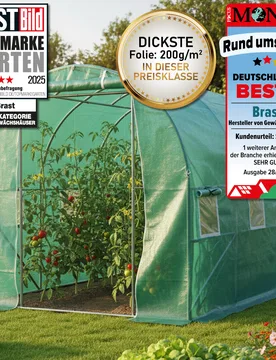 Folien-Gewächshaus 06, 2x3m inkl. Erdanker & Unkrautvlies - BRAST - FashionsVida