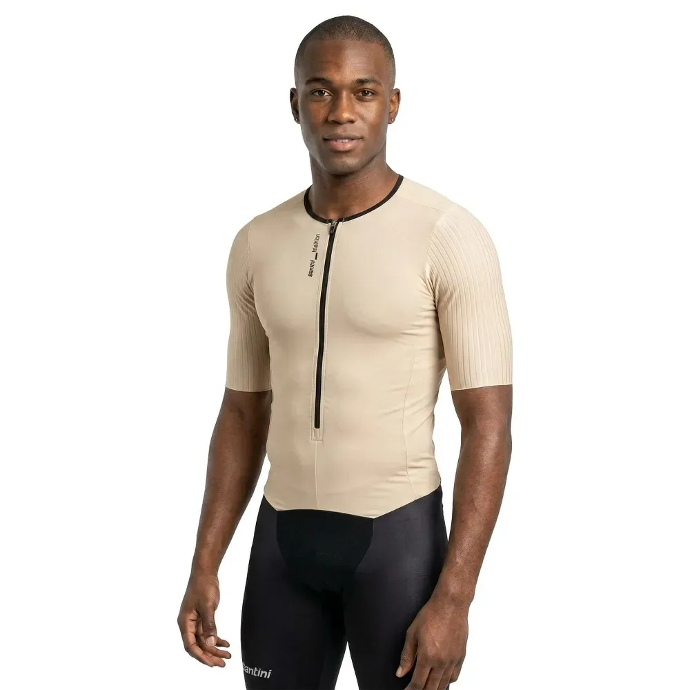 Trisuit A Maniche Corte Viper Cappuccino M - Santini - FashionsVida