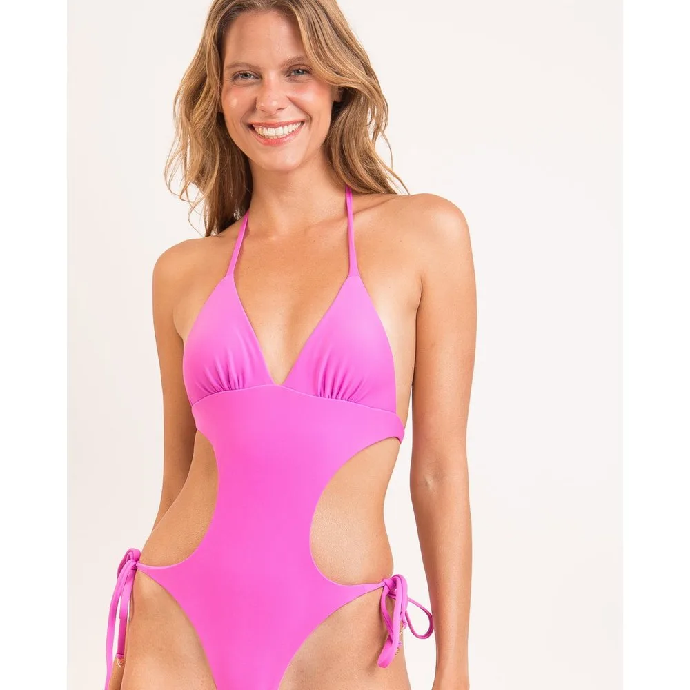 Bañador de mujer trikini liso con relleno - Río de Sol - FashionsVida