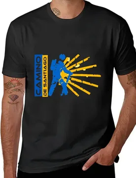 Camino de Santiago. Way of St. James. Hiking logo. T-Shirt funnys customs design your own plain white t shirts men - Aliexpress - FashionsVida
