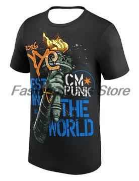 CM Punk New York 2026 T-shirt Crewneck Short Sleeve Polyester Black Tee Women Men Outdoor Streetwear Tops - Aliexpress - FashionsVida