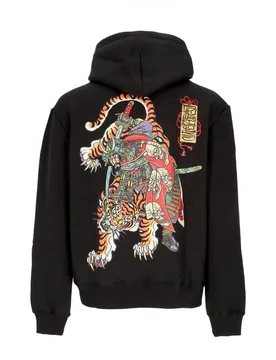 Felpa Cappuccio Uomo Tiger and Soldier Hoodie Black - DOLLY NOIRE - FashionsVida