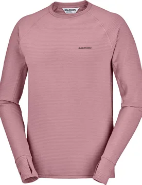 Leichtes Stretch-Fleece – Herren – Sntial Lightwarm Crewneck M Sntial Lightwarm Crewneck M Antler für Herren Größe M Rosa - Salomon - FashionsVida