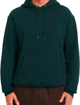 Sweat à capuche en coton - Single Stone Pullover Scarab en Coton - Taille M - Vert - Volcom - FashionsVida