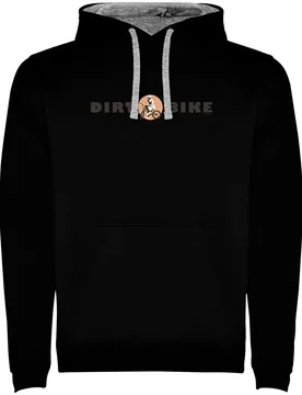 Felpa Con Cappuccio Dirt Bike Two-colour Black / Grey - Kruskis - FashionsVida