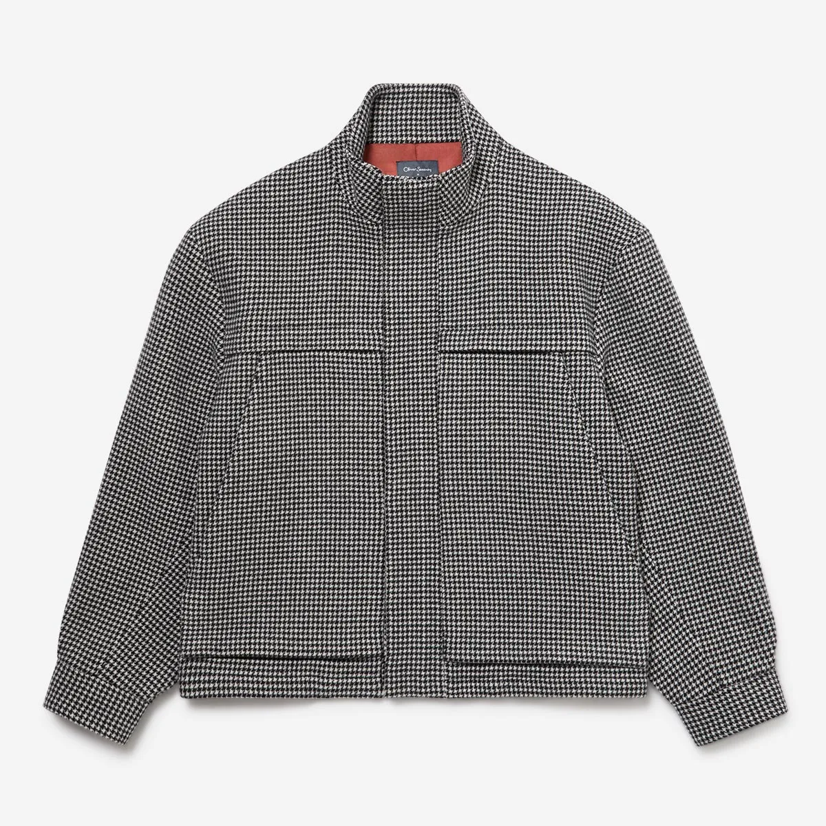 Mens Wool/cashmere Blend Funnel-Neck Jacket - Black - Size Medium - Oliver Sweeney - FashionsVida