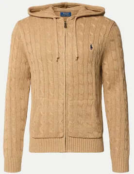 Polo Pullover mit Zopfmuster Beige M - Ralph Lauren - FashionsVida