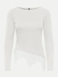 ONLLAILA Top mit Spitze Weiß S