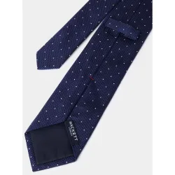 Corbata de hombre de seda texturizada con lunares