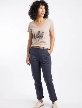 Women's Malorri Chino Trousers in Navy Size: 18 - Navy - Size: 18 - Weird Fish - FashionsVida