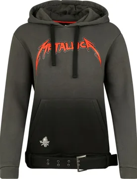 Kapuzenpullover - EMP Signature Collection - S bis XL - für Damen - Größe L - grau/schwarz - EMP exklusives Merchandise! - Frauen - female - Metallica - FashionsVida
