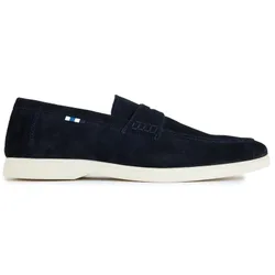 Mens Willow Slip On Shoes - Blue Suede - Size Uk 9