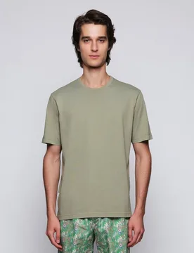 Camiseta de hombre cuello redondo de algodón orgánico - Mirto - FashionsVida