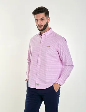 Camisa de hombre corte regular estampado cuadros vichy - Spagnolo - FashionsVida