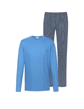 Pyjama BLUE CHAINS recent blue blau M Herren - Mey - FashionsVida