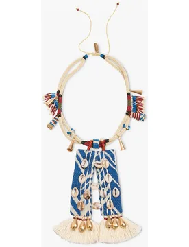 Collar corto con abalorios colgantes largos y cuentas - Parfois - FashionsVida