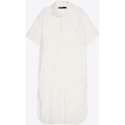 Vestido camisero bordado algodón