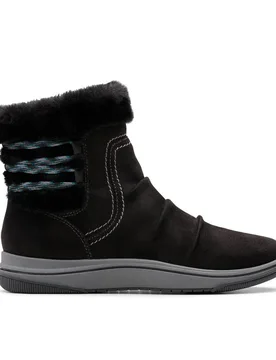Women's Brinkley Cozy Black Ankle Boots Size: 5.5-Standard Fit - Black - Size: 5.5-Standard Fit - Clarks - FashionsVida