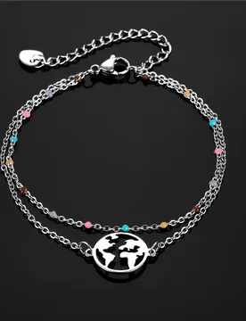 New World Map Stainless Steel Bracelet for Women Charm Female Statement Simple Bracelets Vintage Hand Jewelry Wholesale - Aliexpress - FashionsVida