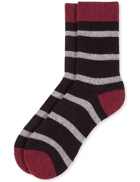 Calcetín rayas lana cashmere para mujer - Soxland - FashionsVida