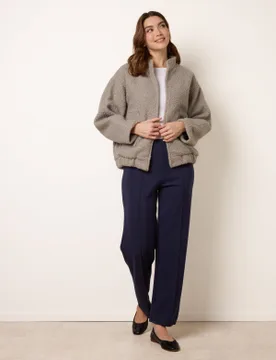 Pintuck Jersey Trousers - XL / NAVY - female - Blue Vanilla - FashionsVida