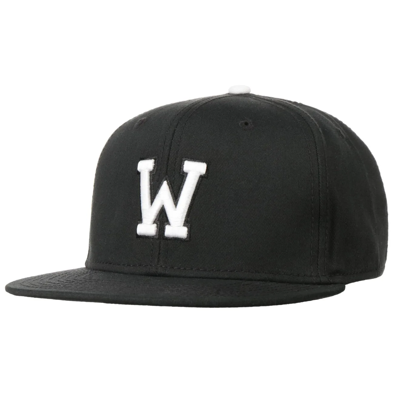 W Letter Snapback Cap - black - Size: One Size - Hatshopping.co.uk - FashionsVida