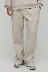 Herren Hohe Basic Jogginghose Mit Geradem Bein Stone Größe Medium