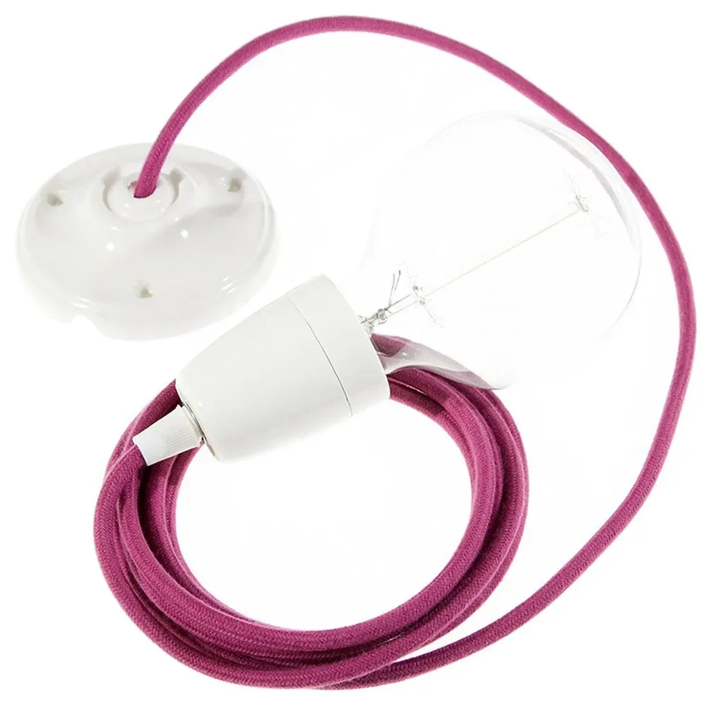 Cables Suspension Luminaire Rc32 2 M Burgundy / White One Size - Creative - FashionsVida