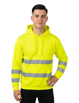Sweat-shirt à Zip Leonis Yellow Fluo S - U-Power - FashionsVida