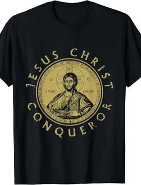 Jesus Christ Conqueror Orthodox Christianity T-Shirt 100% Cotton O-Neck Summer Short Sleeve Casual Mens T-shirt Size S-3XL - Aliexpress - FashionsVida
