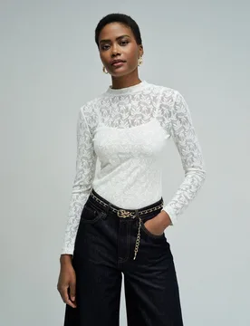 Jersey de mujer de encaje - Salsa Jeans - FashionsVida