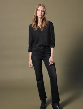 Street One V-Neck Bluse mit Knöpfen female Schwarz - Street One Studio - FashionsVida