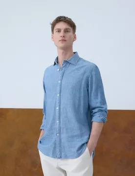 Camisa sport manga larga de hombre - Emidio Tucci - FashionsVida