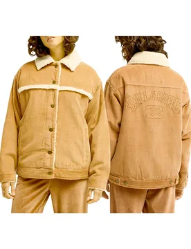 Veste en velours côtelé doublée sherpa - Cord In Love Trucker Jacket Sugar Almond en Coton - Taille M - Marron - Billabong - FashionsVida