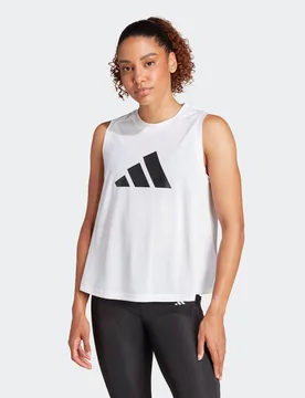 Essentials Big Logo Crew Neck Vest Top White female - Adidas - FashionsVida
