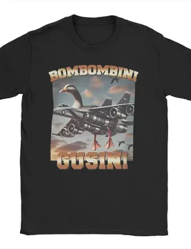 Bombombini Gusini T-Shirts for Men Italian Brainrot Meme Fun 100% Cotton Tees O Neck Short Sleeve T Shirts Plus Size Clothing - Aliexpress - FashionsVida