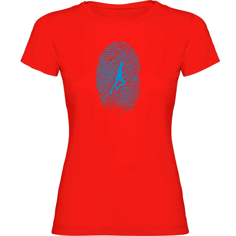 Maglietta A Maniche Corte Runner Fingerprint Red M - Kruskis - FashionsVida