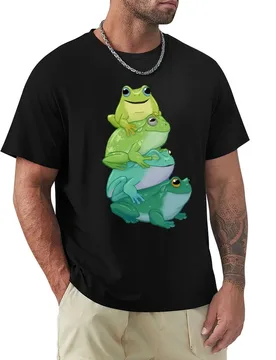 Men Women Sticky Frog Stack Cute Graphic Gift T-Shirt Soft Stretch Short Sleeve Top - Aliexpress - FashionsVida