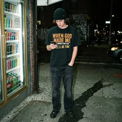 Runtime Studio When God Made Me Graphic Tee — Vintage Oversized T-Shirt