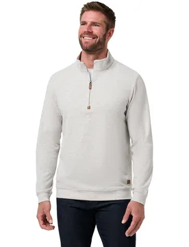 Pullover Cloud 1/4 Zip, hellgrau xxl - TravisMathew - FashionsVida