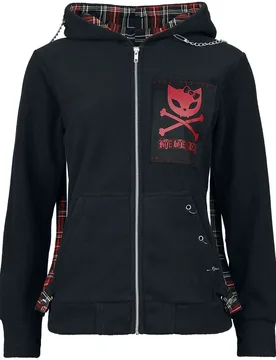 Kapuzenjacke - Trinity Hood - XXL - für Damen - Größe XXL - schwarz - Frauen - female - Bye Bye Kitty - FashionsVida