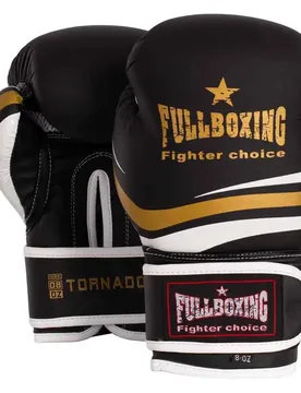 Gants De Boxe Tornado Negro/Dorado 8 oz - Fullboxing - FashionsVida